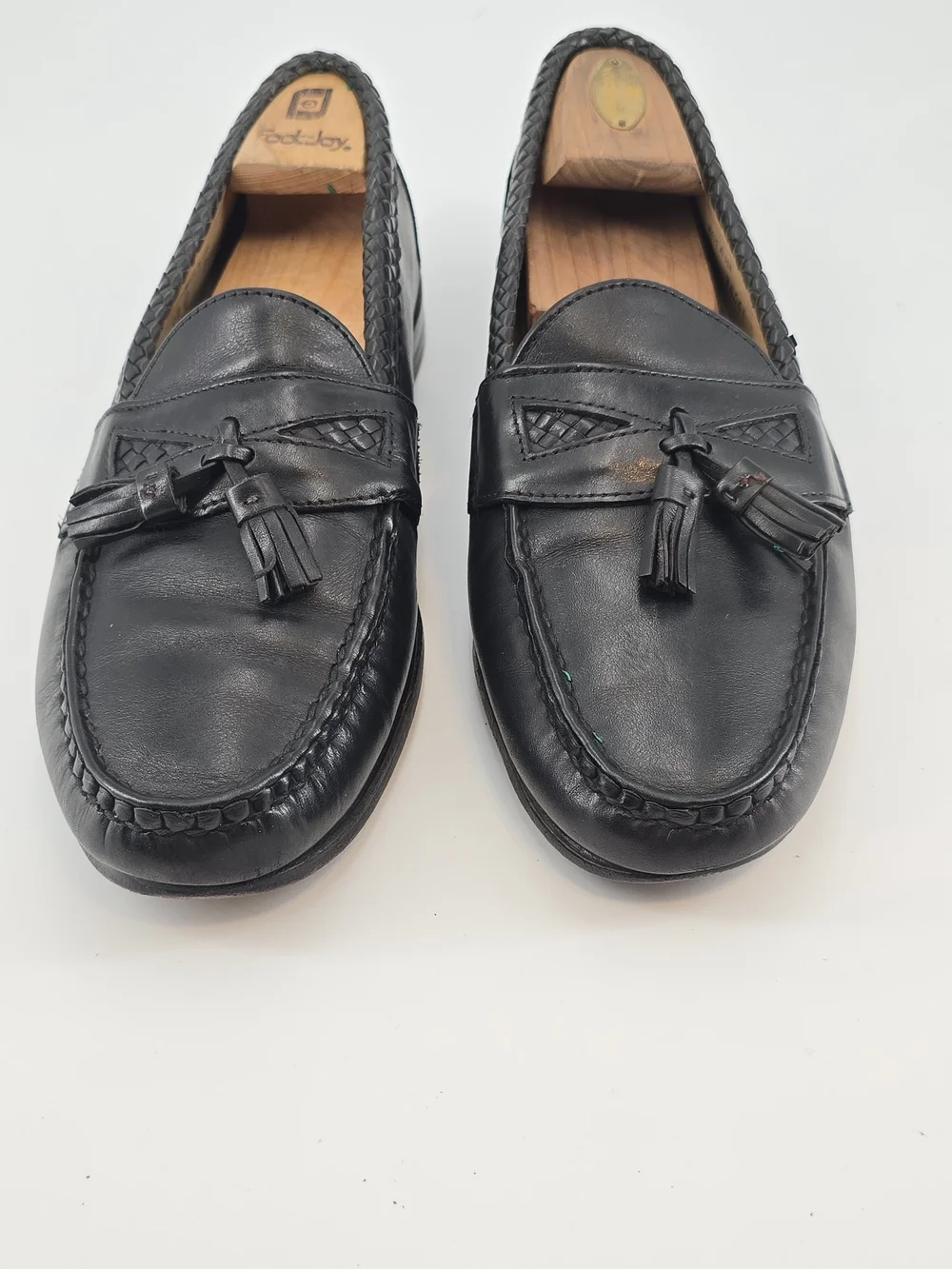 Allen Edmonds Black Leather Tassel Moccasin Loafers 12 D Maxfield